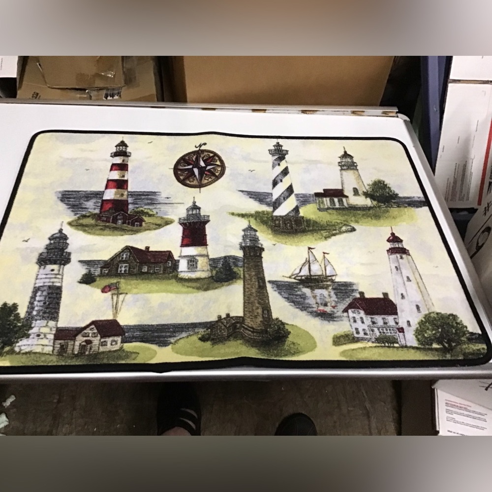 New lighthouse rug floor mat 29” x 19 3/4”
